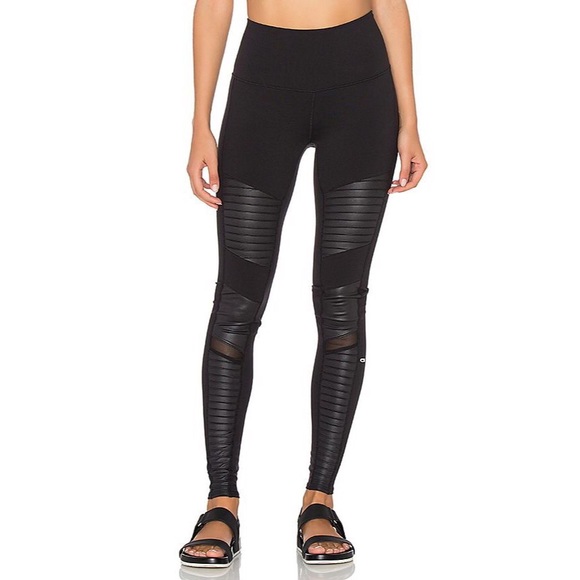 ALO Yoga Pants - Alo Yoga High Waist Moto Legging in Black